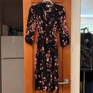 Nanette LePore floral black dress! Like new!